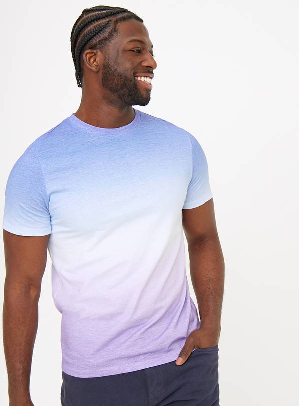Purple & Blue Ombre Short Sleeve T-Shirt M